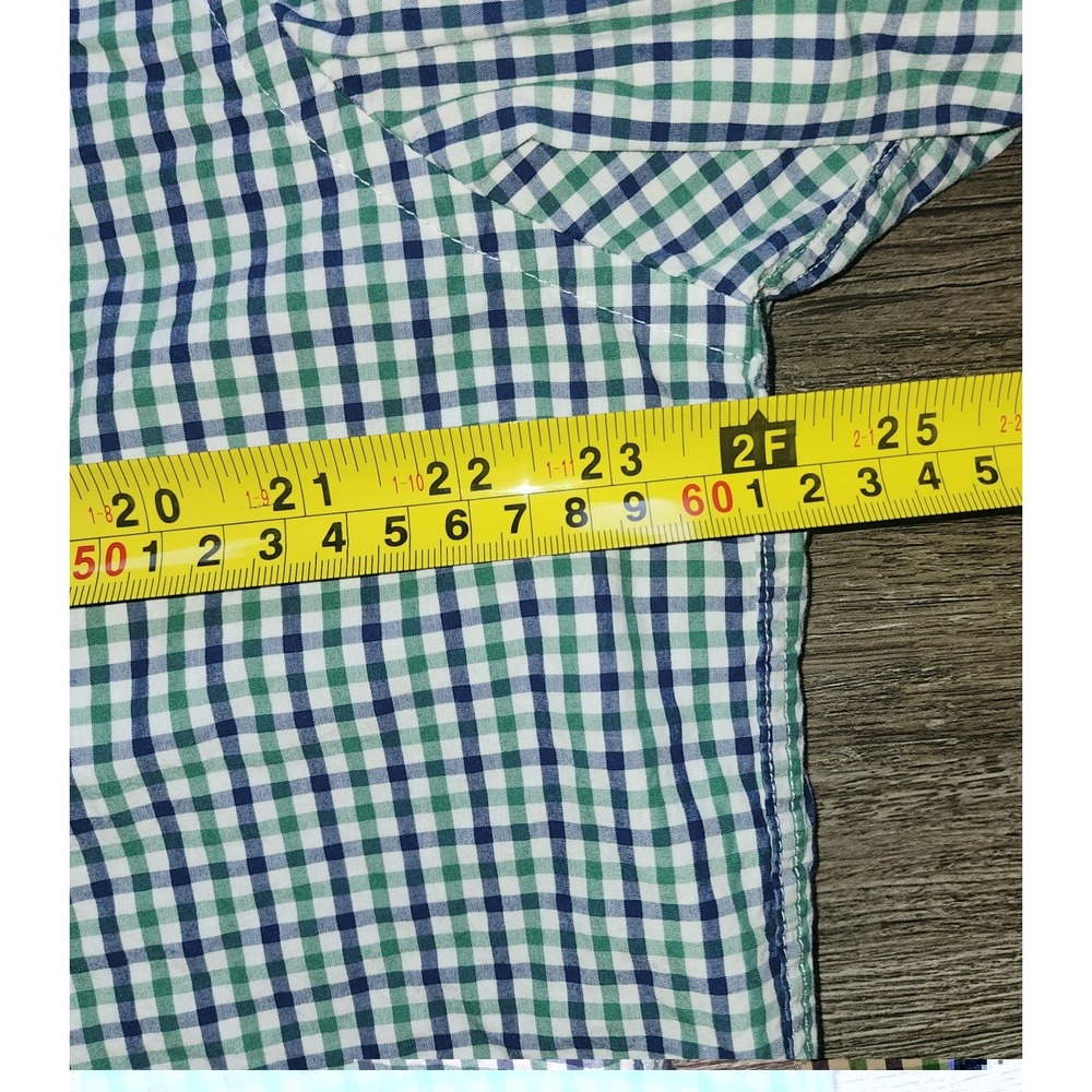Brooks Brother's Men's Large Long Sleeve Button Down Shirt Green/Blue Plaid - Picture 5 of 8